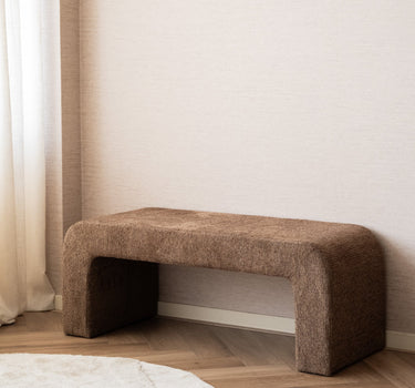 Bankje Saya Bouclé Bruin - Things I Like Things I Love