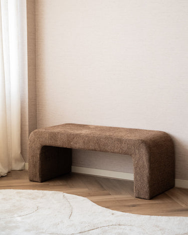 Bankje Saya Bouclé Bruin - Things I Like Things I Love