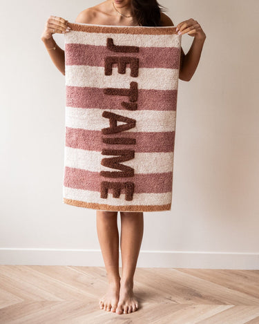 Bath Mat Je T'aime Striped - Things I Like Things I Love