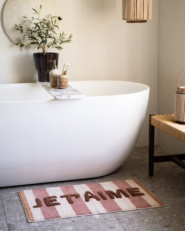 Bath Mat Je T'aime Striped - Things I Like Things I Love