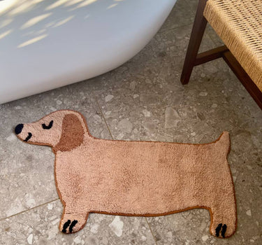 Bath Mat Sausage Dog Light Brown - Things I Like Things I Love
