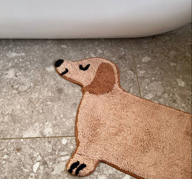 Bath Mat Sausage Dog Light Brown - Things I Like Things I Love