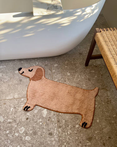 Bath Mat Sausage Dog Light Brown - Things I Like Things I Love