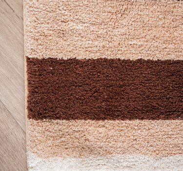 Bath Mat Stripe Brown Pink - Things I Like Things I Love