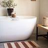 Bath Mat Stripe Brown Pink - Things I Like Things I Love