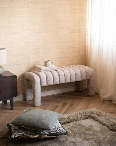 Bench Frex Bouclé Beige - Things I Like Things I Love