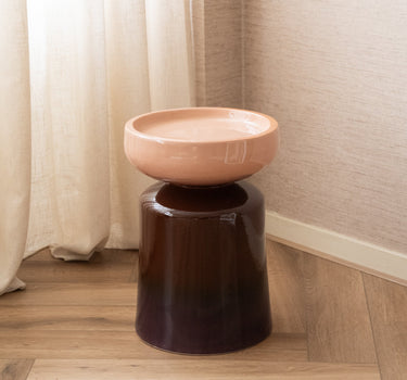 Bijzettafel Tumo Bruin/Roze - Things I Like Things I Love