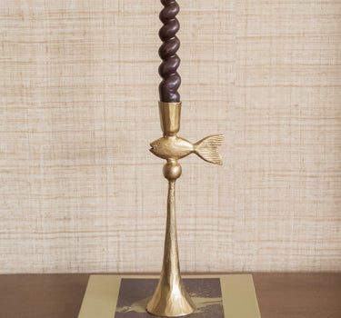 Bloomingville Candle Holder Fish Brass - Things I Like Things I Love