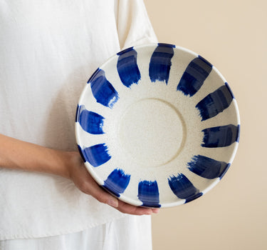 Bloomingville Hand - Painted Salad Bowl Shakti Blue - Things I Like Things I Love