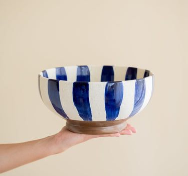 Bloomingville Hand - Painted Salad Bowl Shakti Blue - Things I Like Things I Love