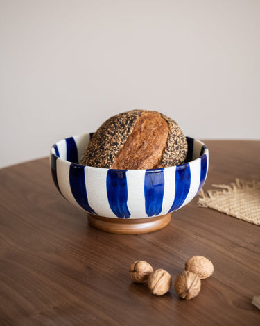 Bloomingville - Hand - Painted Salad Bowl Shakti Blue - Things I Like Things I Love