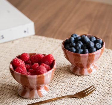 Bloomingville - Small Bowl Nini Pink & Burgundy Stripe - Things I Like Things I Love