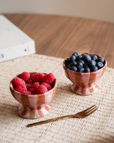Bloomingville - Small Bowl Nini Pink & Burgundy Stripe - Things I Like Things I Love