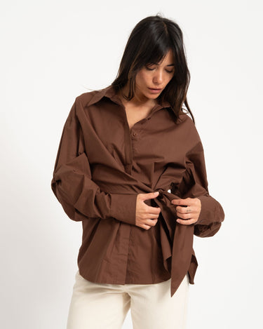 Blouse Brown Knot - Things I Like Things I Love