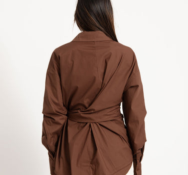 Blouse Brown Knot - Things I Like Things I Love