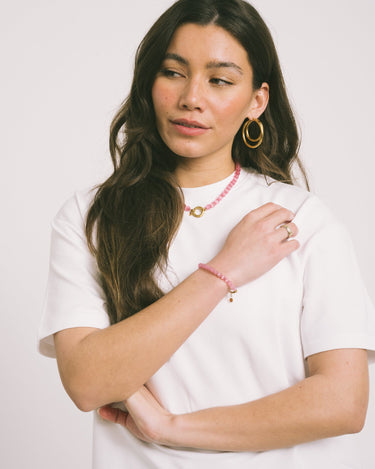 Bracelet Pink Snake Gold Pink - Things I Like Things I Love