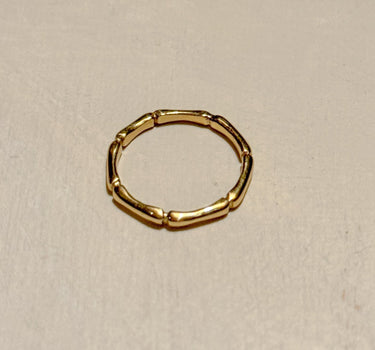Brass Bamboo Pattern Ring Gold - Things I Like Things I Love