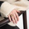 Brass Bamboo Pattern Ring Gold - Things I Like Things I Love