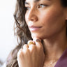 Brass Chunky Flower Ring Gold - Things I Like Things I Love