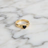 Brass onyx heart ring Gold - Things I Like Things I Love