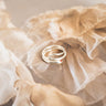 Brass Tiny Snake Ring With Red Resin Eye Silver - Things I Like Things I Love