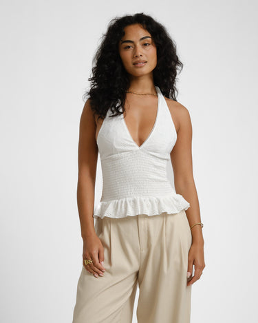 Broderie Anglaise Top Offwhite - Things I Like Things I Love
