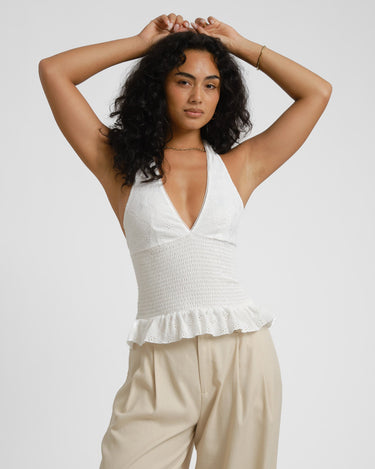 Broderie Anglaise Top Offwhite - Things I Like Things I Love