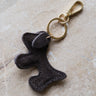 Bumpy Dog Bag Charm Real Suede Brown - Things I Like Things I Love