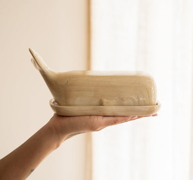 Butter Dish Whale Beige - Things I Like Things I Love