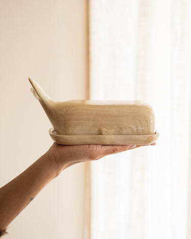 Butter Dish Whale Beige - Things I Like Things I Love