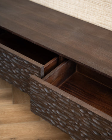 Cabinet Carved Mango Wood Walnut - Things I Like Things I Love