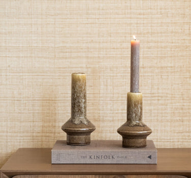 Candle Holder Burano Olive Green - Things I Like Things I Love