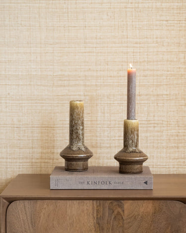 Candle Holder Burano Olive Green - Things I Like Things I Love