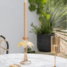 Candle Holder Flower Glass Pink - Things I Like Things I Love