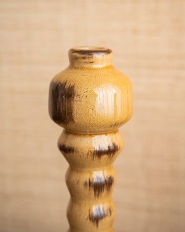 Candle Holder Obelisk Honey Brown - Things I Like Things I Love