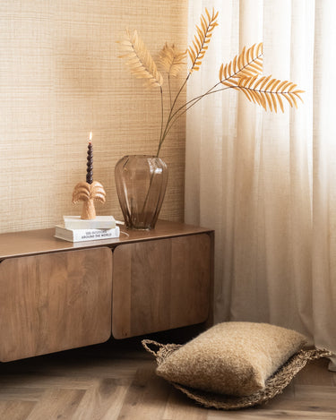 Candle Holder Palm Tree Beige - Things I Like Things I Love