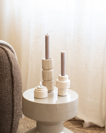 Candle Holder Travertine Natural - Things I Like Things I Love
