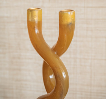 Candle Holder Twist Brown - Things I Like Things I Love