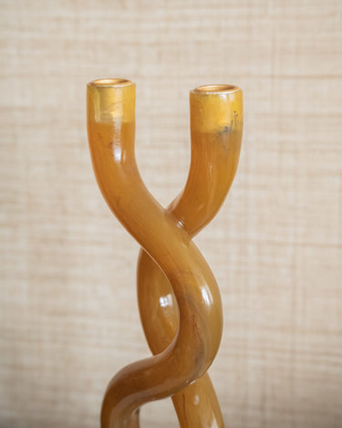 Candle Holder Twist Brown - Things I Like Things I Love