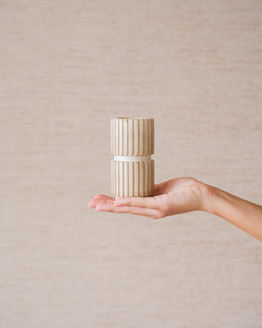 Candle Holder Zilt Beige - Things I Like Things I Love