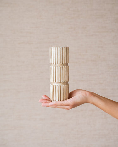Candle Holder Zilt Beige - Things I Like Things I Love