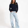 Cara O-Neck Wool Cardigan Night Sky - Things I Like Things I Love