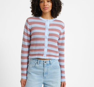 Cardigan Striped Blue - Things I Like Things I Love