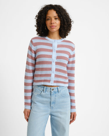 Cardigan Striped Blue - Things I Like Things I Love