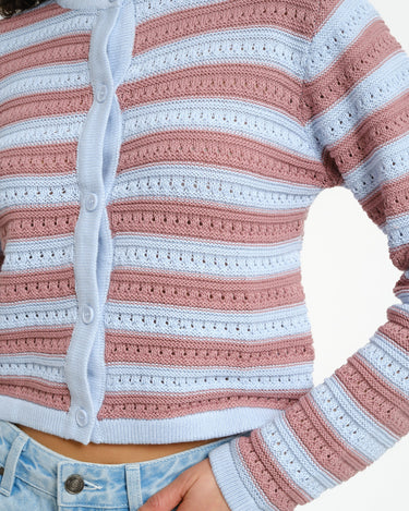 Cardigan Striped Blue - Things I Like Things I Love