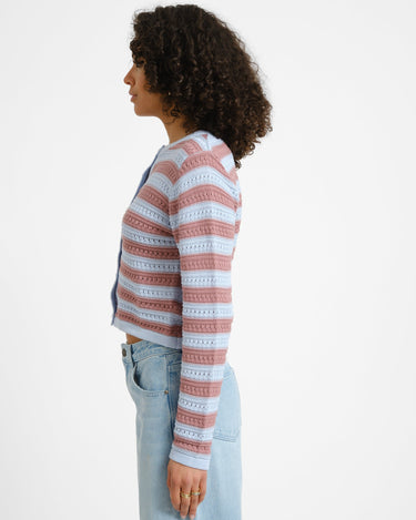 Cardigan Striped Blue - Things I Like Things I Love