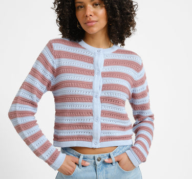 Cardigan Striped Blue - Things I Like Things I Love