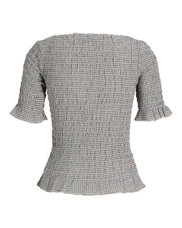 Celina Smock Top Bright White/Black - Things I Like Things I Love