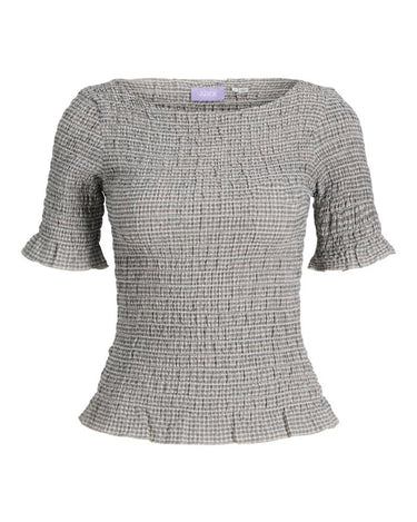 Celina Smock Top Bright White/Black - Things I Like Things I Love