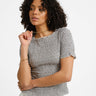 Celina Smock Top Bright White/Black - Things I Like Things I Love